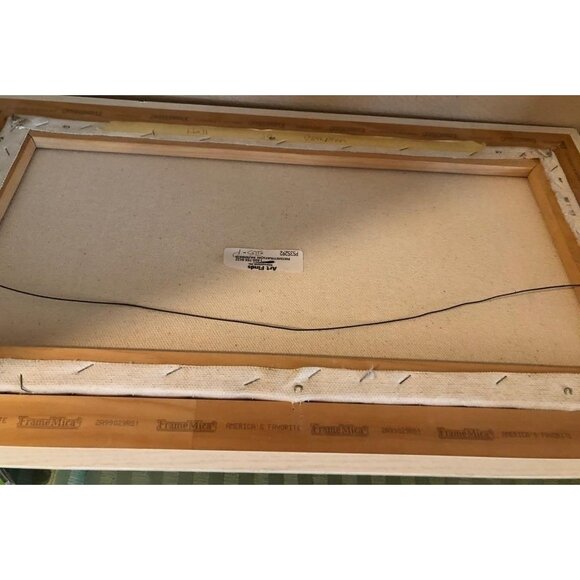 Klaus Strubel Cape Paradise Signed Framed Acrylic Canvas Coastal Landscape 27X16 - Picture 4 of 9